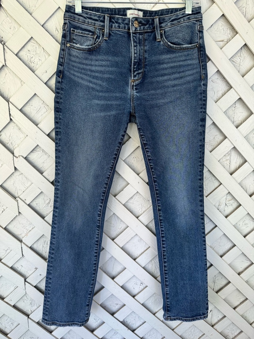 Driftwood Audrey Jeans Mid Rise Straight Stretch Denim Classic Sz 27